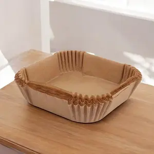 Non-Stick Air Fryer Liners 50-Pack for Healthier Cooking Easy Cleanup Versatile Use Ideal for Baking Roasting and Microwaving