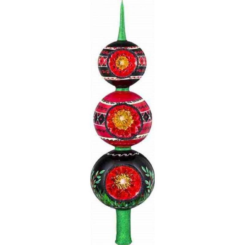 Lvov Pysanky Ram Finial Polish Glass Christmas Tree Topper