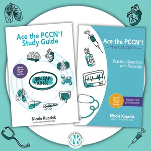 PCCN Study Guide & Practice Review Question Book Bundle
