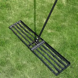 Professional Lawn Leveling Rake, 45x10inch Heavy Duty Lawn Lute & Lawn Leveller with Stainless Steel Pole, for Effortless Leveling  Garden, Golf Course, Farm, Backyard