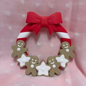 Gingerbread Wreath | 3D Printed | Holiday Home Decor