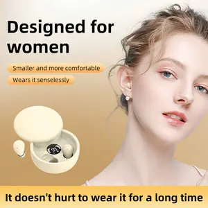 SK26 Mini Sleeping 5.4 Bluetooth Earphone Wireless Headphones Sport Running Invisible Earbuds HIFI Bass For Xiaomi Redmi Headset Audio Bt-Sk26-Tws-Black