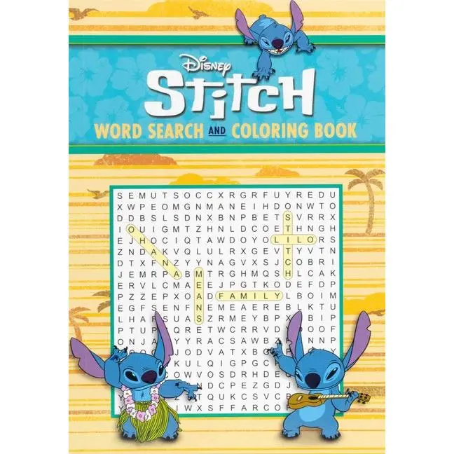 Disney Stitch Word Search and Coloring Book