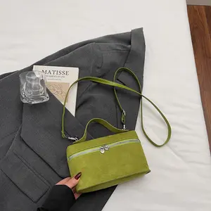 Luxury Suede Versatile Shoulder Bag  Purse Fall Winter Retro Matte Crossbody Handle Bag for Women Texture Simple Satchels Bag