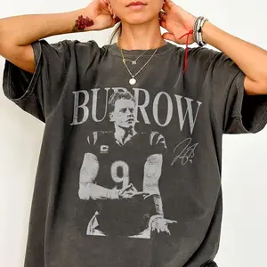 Joe Burrow Vintage Comfort Color Shirt, Joe Burrow Retro Rap Tee, Game Day Shirt, Football Shirt