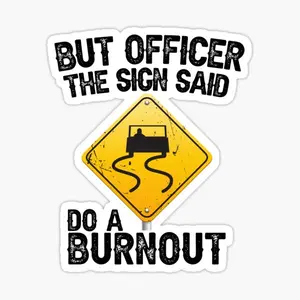 Burnout Sticker