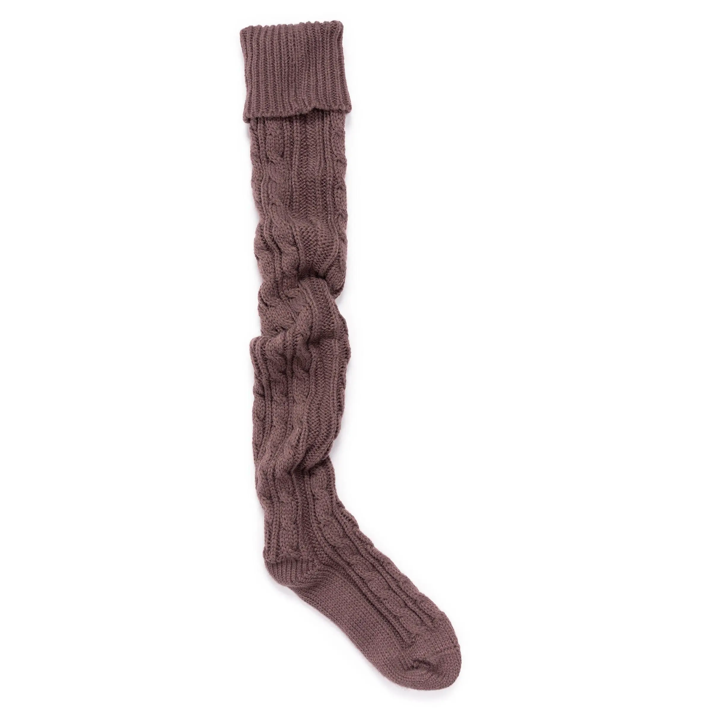 Women's Chunky Cable Knit Over-the-Knee Socks, Soft Acrylic Hosiery for Cozy Warmth, Fits Shoe Size 6-11, Soft Socks, One Size (6-11)