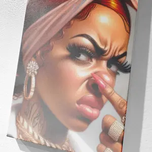 Stankface #16. Black Bathroom Art Print.