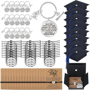 Class of 2026 Graduation Gifts Bulk, 2026 Graduation Keychain with Grad Compass Bracelets Comes in Cap Box2026