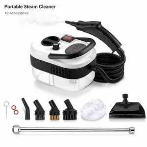 Portable Handheld Steam Cleaner with 10 Accessories, Adjustable Levels, Fast Heat-Up Steamer | Efficient Grease Dirt Remover, All-in-One Steam Cleaner for Kitchen Bathroom Grout and Car Cleaning Household & Auto Care