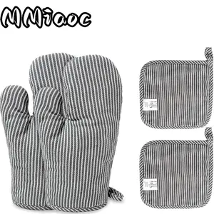  1 Set/4pcs Silicone Oven Gloves And Pot Rack Heavy Duty Cooking Tool Set - Non-Slip, Heat-Resistant,  Perfect for Cooking, and Outdoor Use, Camping, Baking, Kitchen Essentials