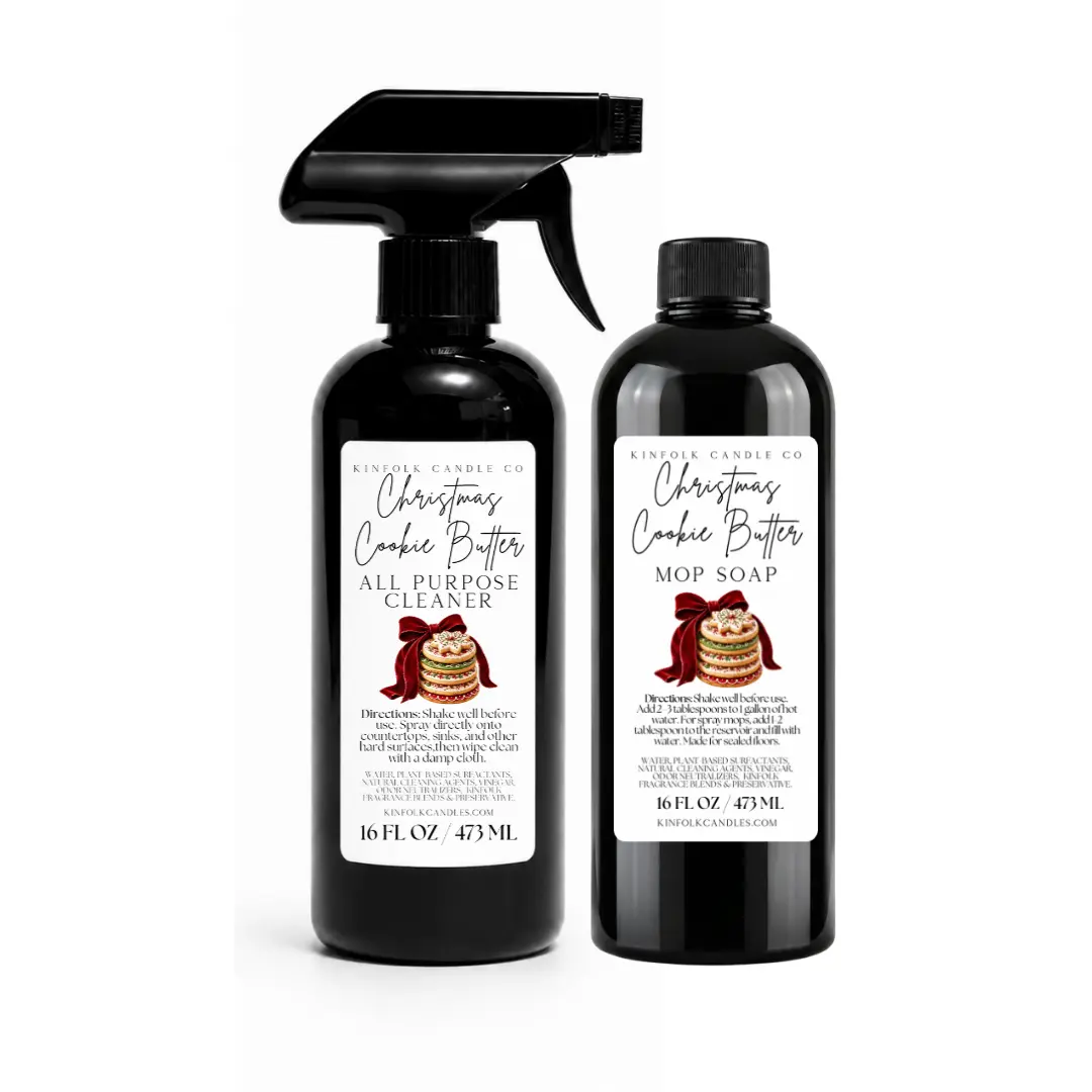 Holiday & Winter Mop Soap + Countertop Cleaner Set | Non-Toxic, Pet-Friendly Formula | Handmade Christmas Scents | Limited Time Cleaning Products Household