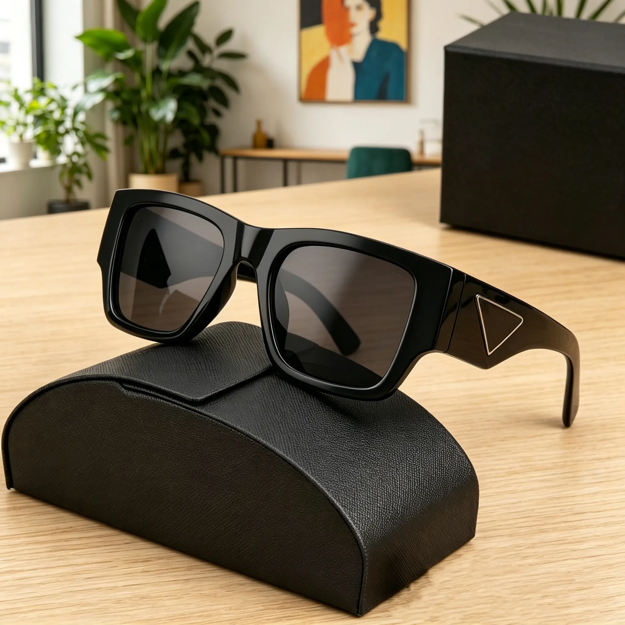 Fashion Letter Retro Square Sunglasses, Unisex Classic UV400 Protective Shades, Ideal for Cycling, Outdoor Travel, Great Birthday Gift for Him & Her