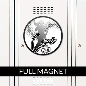 Girl's Lacrosse Team Locker Magnet Decoration and Hotel Door Sign