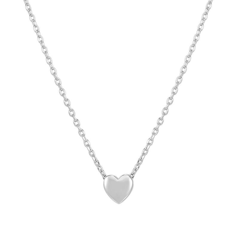 PAVOI 14K Gold Plated Cubic Zirconia Heart Necklace - Cute Dainty Love Pendant Necklaces for Women