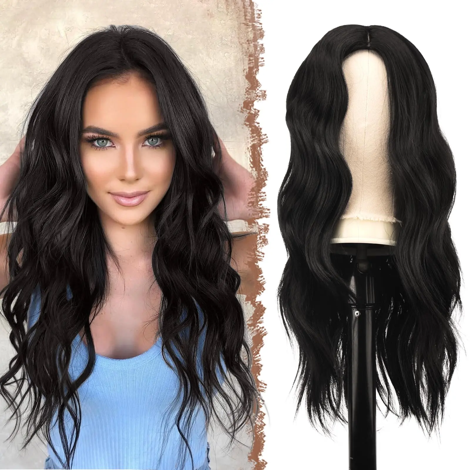 Wear and Go Glueless Wigs Hair Pre Plucked Pre Cut Wigsfor Black Women 180 Density Water Wave Bob Wig HairCurly Wig 26 Inch