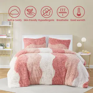 Intelligent Design Cassie Ombre Shaggy Faux Fur Comforter Set