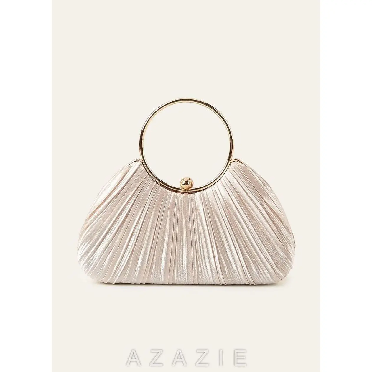 Satin Pleated Handbag