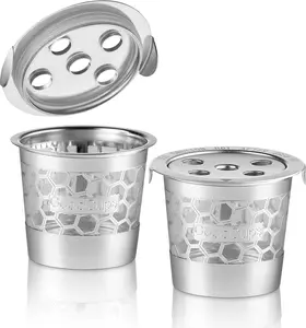 2 Stainless Steel Reusable K Cups for Keurig K Supreme, K Supreme Plus, K Slim, K-Brew Chill, K-Duo Hot & Iced with Multistream Technology - 2 Refillable Kcups Coffee Filters for Keurig Coffee Makers GoodCups