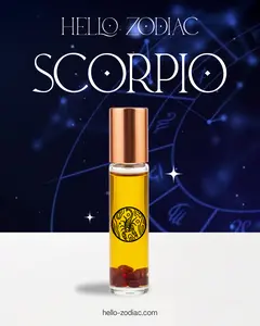 Hello Zodiac Scorpio Essential Oil Blend with Amber Cinnamon Jasmine Rose for Fearless Passion and Magnetic Mystery Therapeutic Aromatherapy Solution