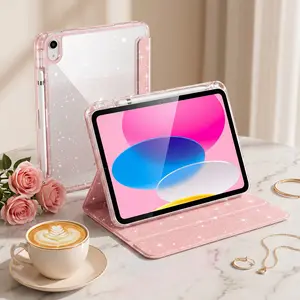 Stylish Glitter iPad Case for Girls & Women  Shockproof Cover for iPad 11th & 10th Gen