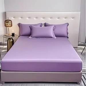 Fitted Sheet Queen - Hotel Luxury Bottom Fitted Sheets Only - 100% Cotton Fitted Bed Sheet - Deep Fitted Sheet Only, 60" x 80" + 15" (Queen, Lavender)