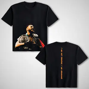 Conor McGregor Shirt, Mens Graphic Tees, 250Gsm Cotton Oversized Mens Tshirt, UFC Design Crewneck Comfort Short Sleeve Casual, Streetwear Tee