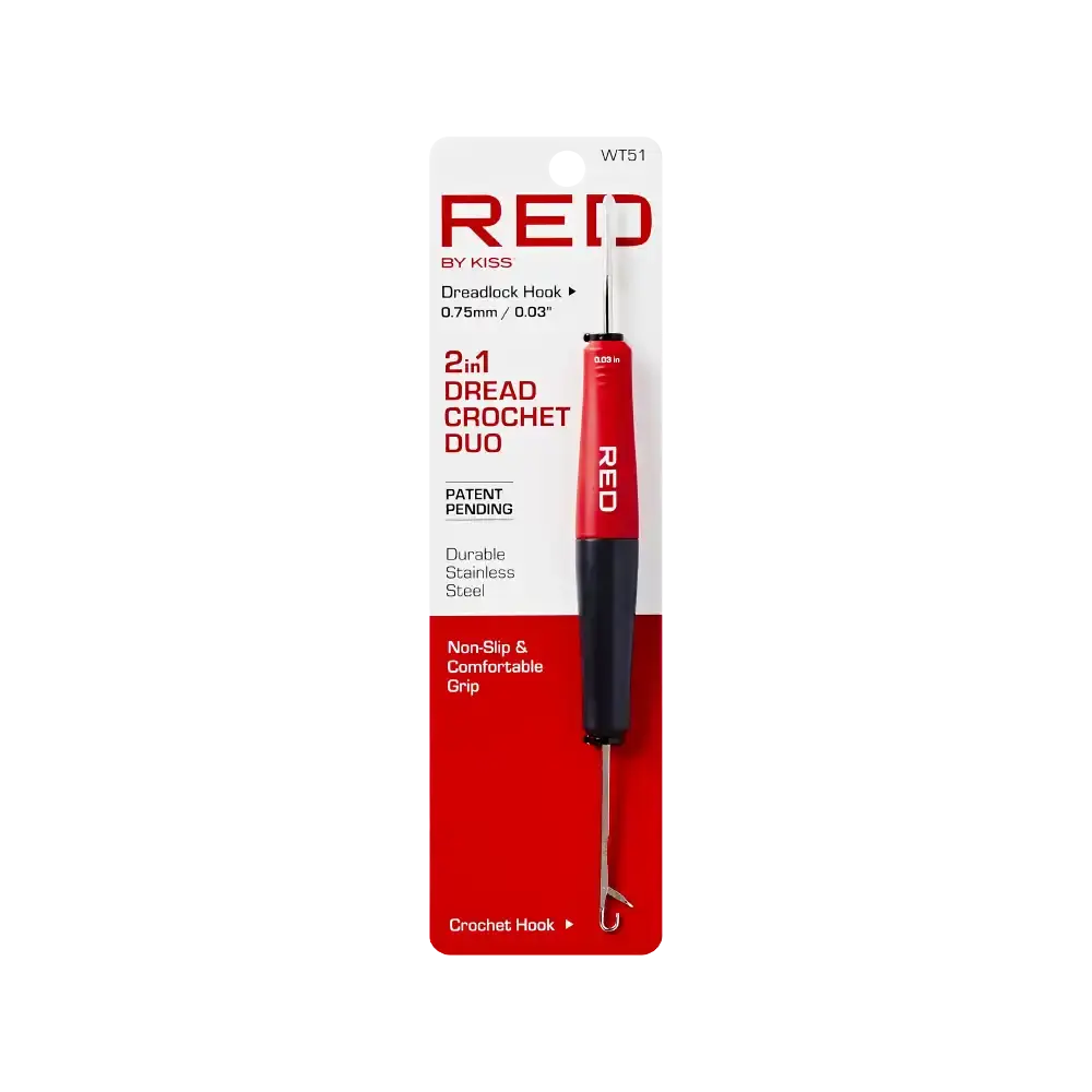 RED by KISS 2-in-1 Locs Crochet Duo - Professional Dreadlock Locking & Interlocking Tool, Durable Stainless Steel, Available in 1, 2, or 3 Prongs RED by KISS 2-in-1 Locs Crochet Duo - Professional Dreadlock Locking & Interlocking Tool, Durable Stainless Steel, Available in 1, 2, or 3 Prongs