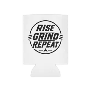 Rise Grind Repeat Can Cooler | Motivational Beverage Koozie