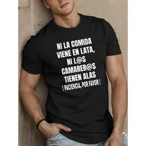 Men's Humorous Spanish Quote Tee Casual Black Polyester T-Shirt With Round Neck And Short Sleeves Perfect For Summer Wear Sweatshirt, Hoodie, Comfort Colors