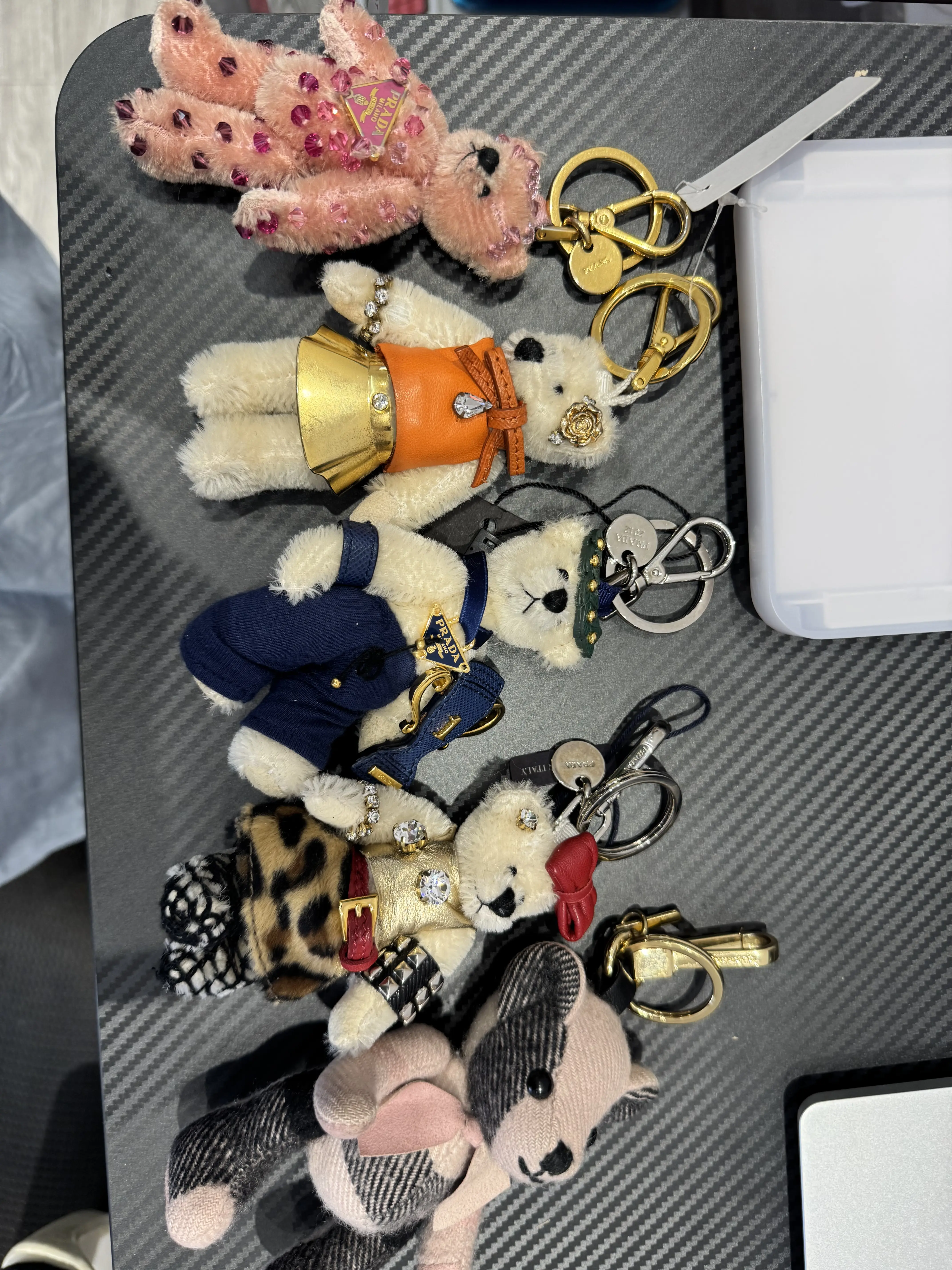 Pre-owned prada bear keychain prices per one