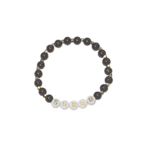 Sober Bracelet | Recovery Jewelry | Handmade Beaded Stretch Bracelet | Sobriety Gift | Addiction Support Jewelry