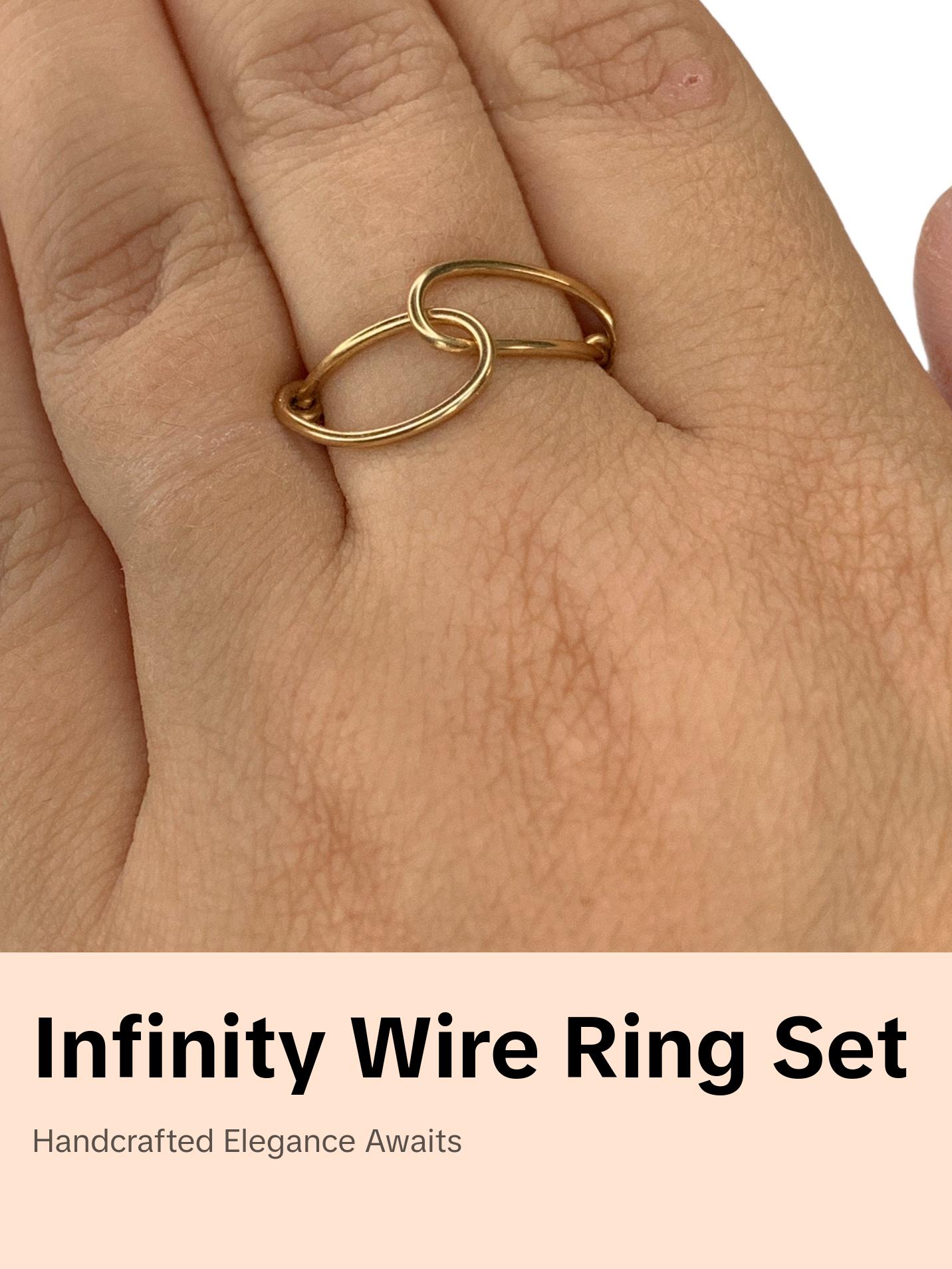 Sterling Silver | 14KT Gold Filled Wire Infinity Loop Simple and Minimalistic Wire Ring