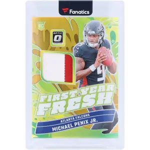 Michael Penix Jr. Atlanta Falcons 2024 Panini Donruss Optic 2 Color Relic Gold Prizm #FYF-MPJ #5/10 Rookie Card