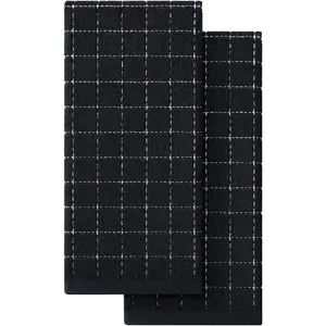 Homaxy Cotton Terry Kitchen Towels 2 Pack - Smooth, Super Absorbent, 13 x 28 Inches, Value Pack