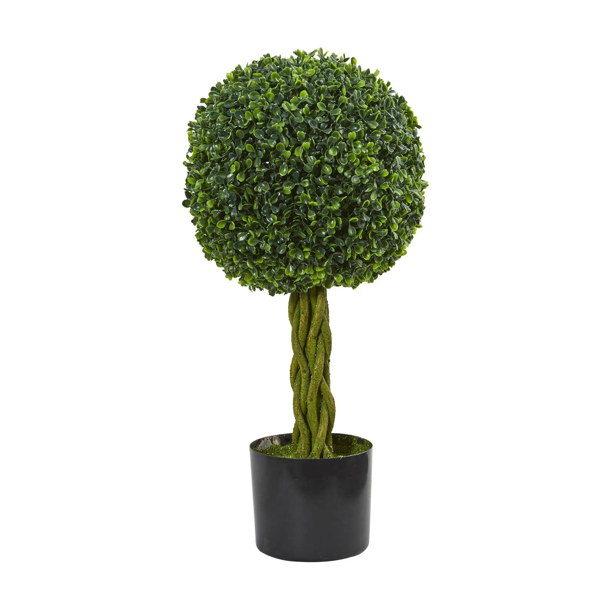 Nearly Natural 2' Boxwood Ball with Woven Trunk  UV