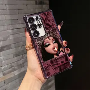 Bratz Doll Phone Case for Samsung Galaxy S25 S24 S23 S22 S21 Fe Ultra Plus 4g 5g, Anti-Drop Protection Transparent Soft Back Cover