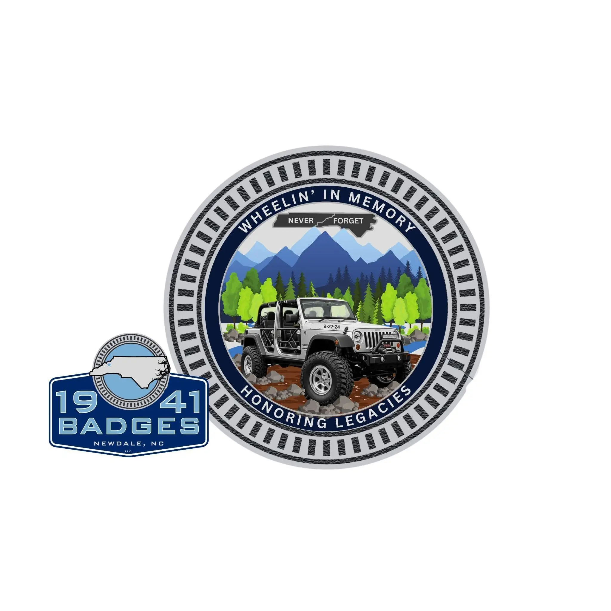 WHEELIN' IN MEMORY- Badge
