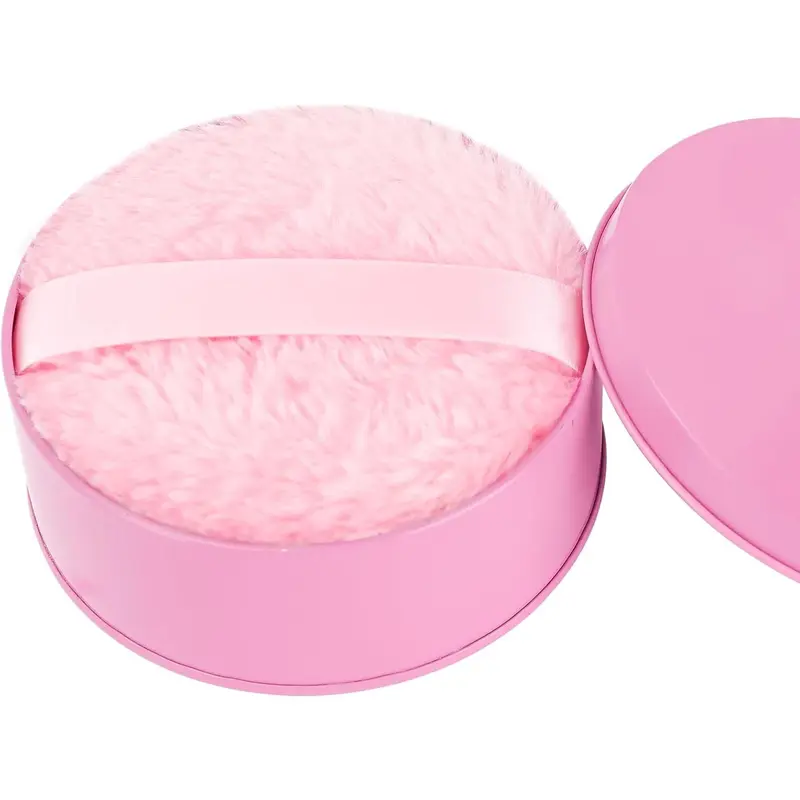 Body Powder Puff with Container - Beauty & Personal Care Makeup Application Tool for Soft Body Powder Application