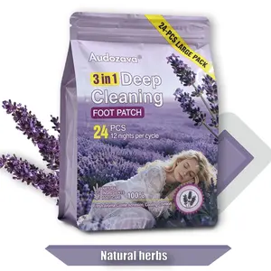 Deep relaxation foot pads, containing ginger and lavender, help soothe tired feet, relieve stress, promote relaxation, and improve sleep. Foot mask. Solution Therapeutic Wellness Healthy