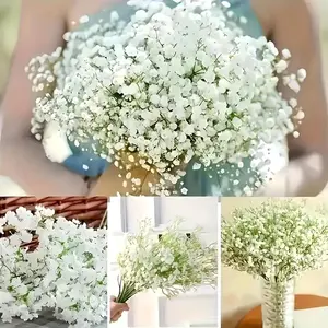 48pcs Realistic Touch Artificial Starflowers, Perfect for Weddings, Christmas, Halloween, Home & Outdoor Decor, Fake Plastic Flowers, Home Decoration Bouquet