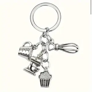 Baker Chef Cupcake Charm Keychain tour unique keychains fashion keychain woman key perfect gift creative keychain niece gift