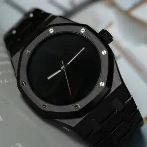 Night Wind Black Samurai Men's Stainless Steel Watch Luminous Display Minimalist Trend Gift Box Packaging Exquisite Men's Watch Perfect Gift for Him