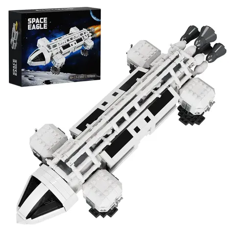 1999 Eagle Transporter Building Blocks Set, Eagle Spaceship Model Kit, Classic Sci-Fi Construction Bricks, Educational Toy for Kids and Adults