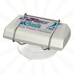 Indestructible Toll Pass Holder with Largest Suction Cup for EZ-Pass, I Pass, FasTrak, SunPass & SunPass Pro, Uni, NC QuickPass, EPass Xtra, 91 Express Lan