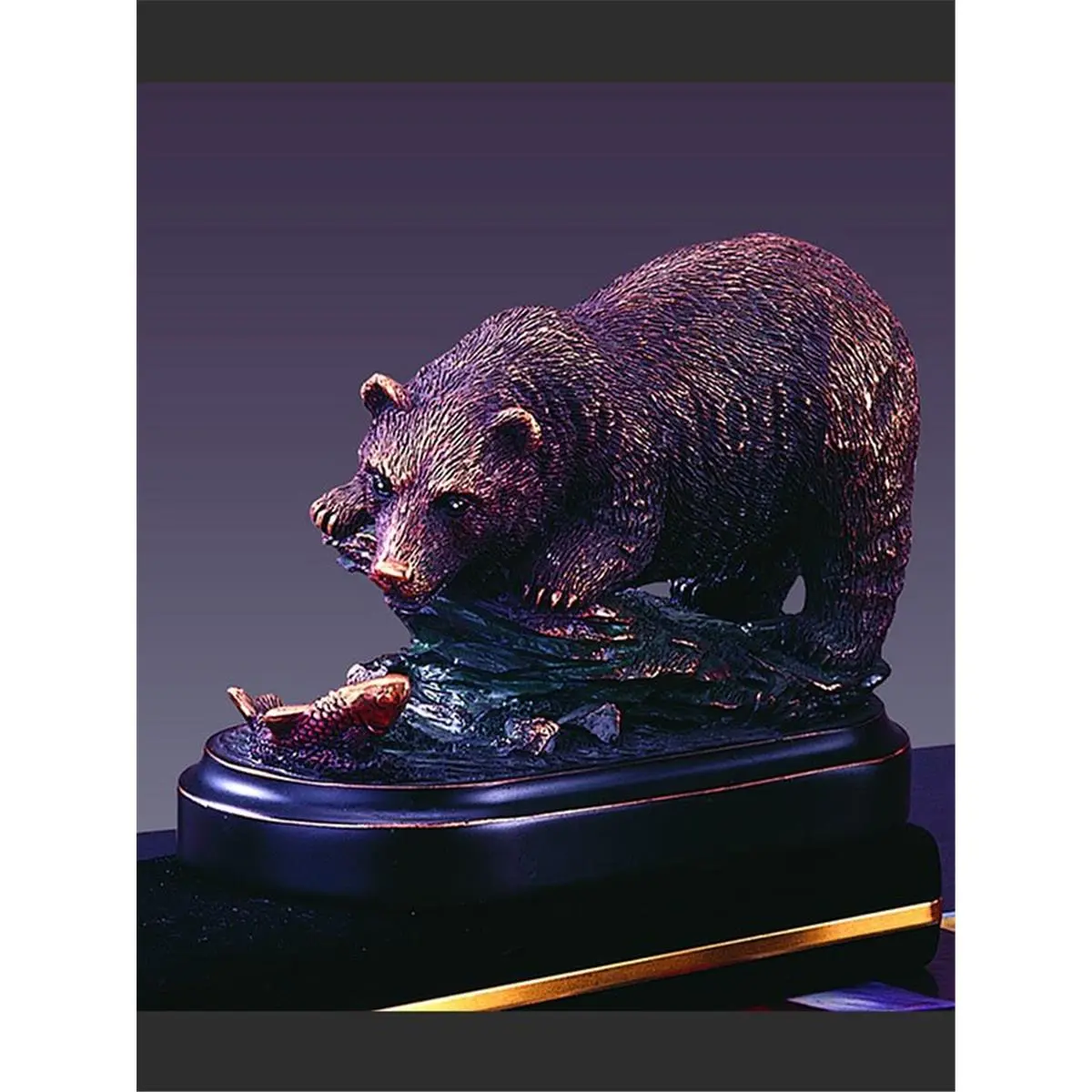 212 MAIN Bronze Plated Howling Bear Statue, 5.5x3.5 in. Handmade Art Home Decor, Treasure of Nature Themed Home Supply, Ideal Gift for Figurine Collectors, House Decor, Handmade Craft