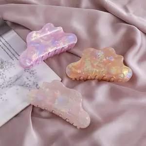 Chunks x AAGC Nimbus Claw in Jade Swirl Unique Acetic Acid Hair Clip with White Pink Orange Color Palette Refreshing Design