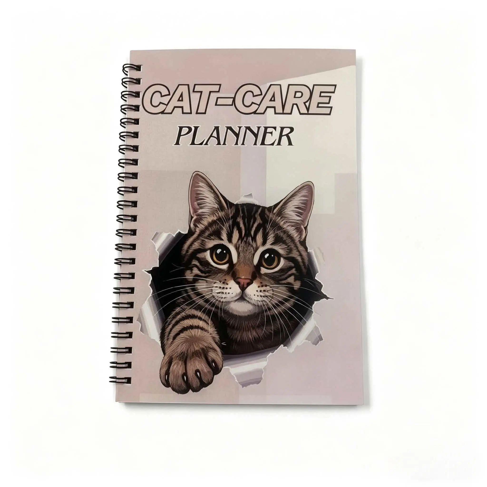 Adorable Cat Care Planner, All-In-One Undated Cat Journal, Health Medication & Activity Tracker, Meal Plan Log for Cat Lovers