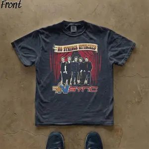Vintage Nsync Boy Band Graphic Tee - No Strings Attached Album Merch - 90s Pop Music Shirt - Iconic Music Shirt - Joey, Lance, Justin, Chris and JC Shirt - Gift for 90s Music Lover, Shortsleeve, Printed