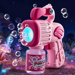 Electric Bubble Gun, Cute Animal Design, Automatic Multi-Hole Bubble Maker, Outdoor Toy, 80ML Bubble Solution, Unisex Gift